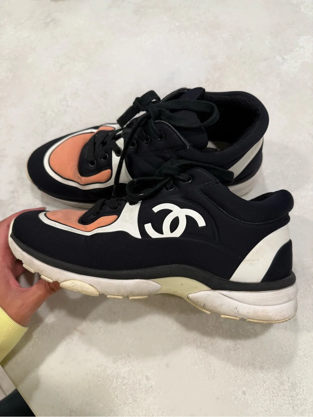 Authentic CHANEL Logo Sneakers